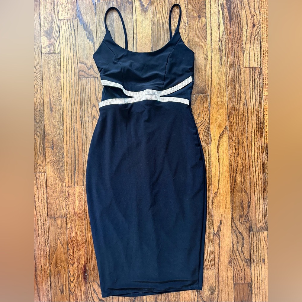 🦋 Windsor Bodycon Dress with Mesh & Diamonds XS / S